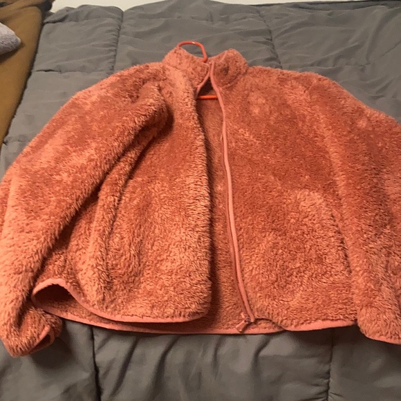 fuzzy sweater zip up